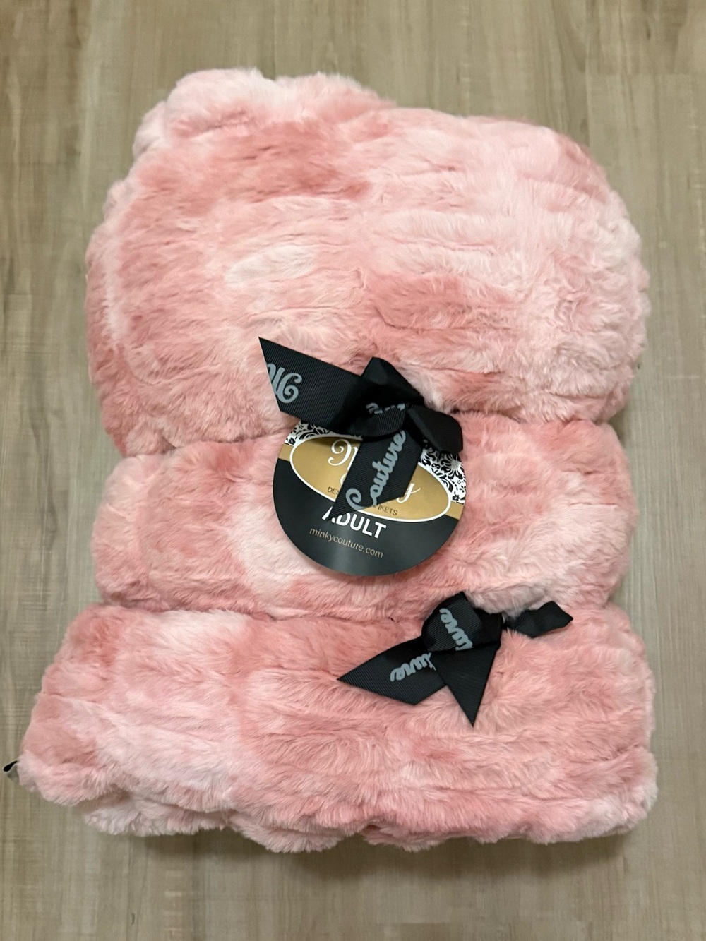 Minky Couture Blanket Pink Adult size 50in x 60in